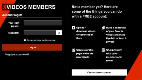 xvideos login|Account login